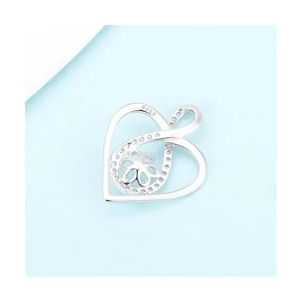 LGSY Colgante de plata de ley con forma de corazón de_4