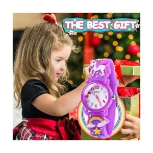 VAPCUFF Reloj para niñas Reloj impermeable de dibujos_7