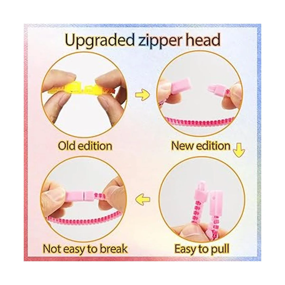 Juguetes para la ansiedad pulseras con cremallera para_5