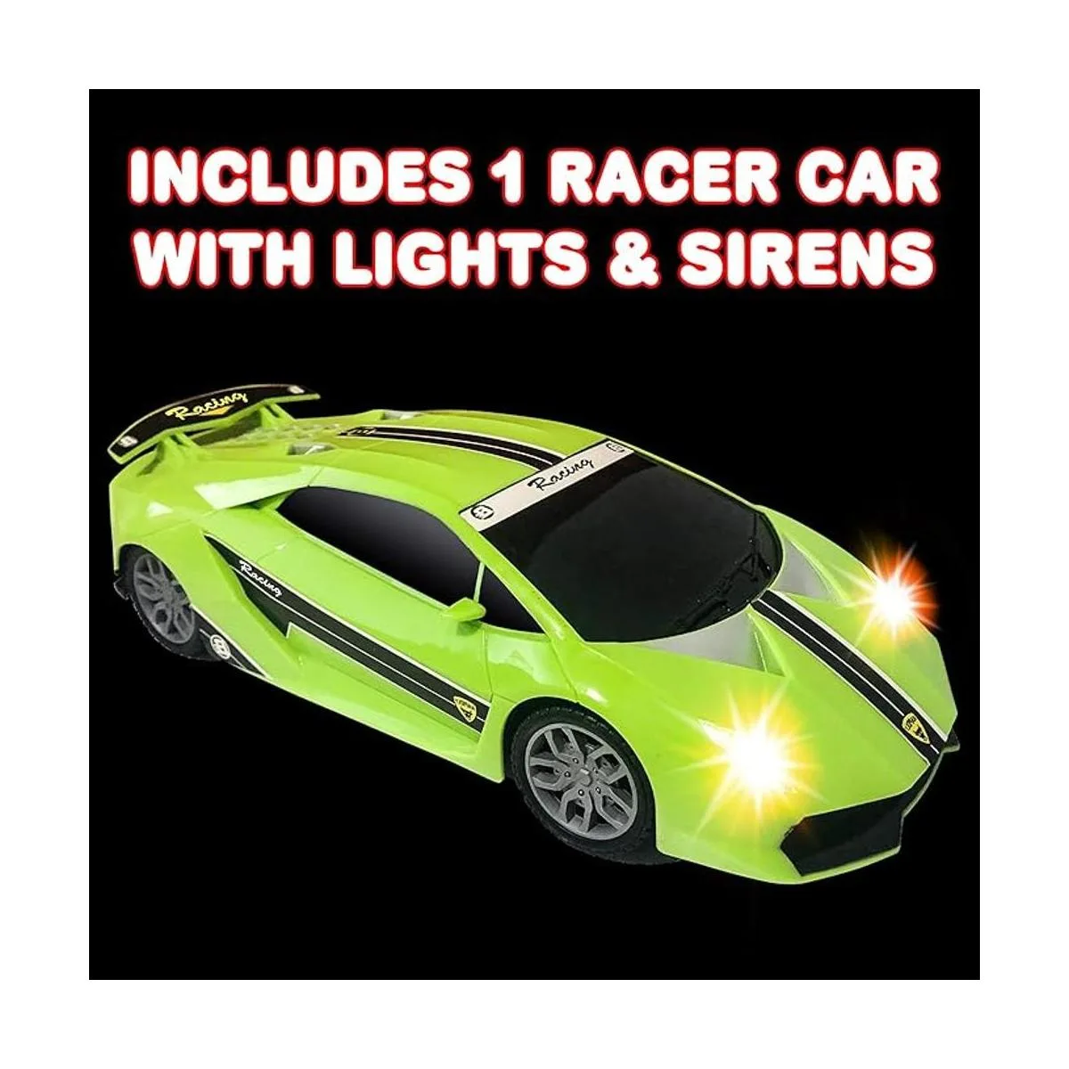 ArtCreativity Green Racer Car con luces y sonidos auto_2