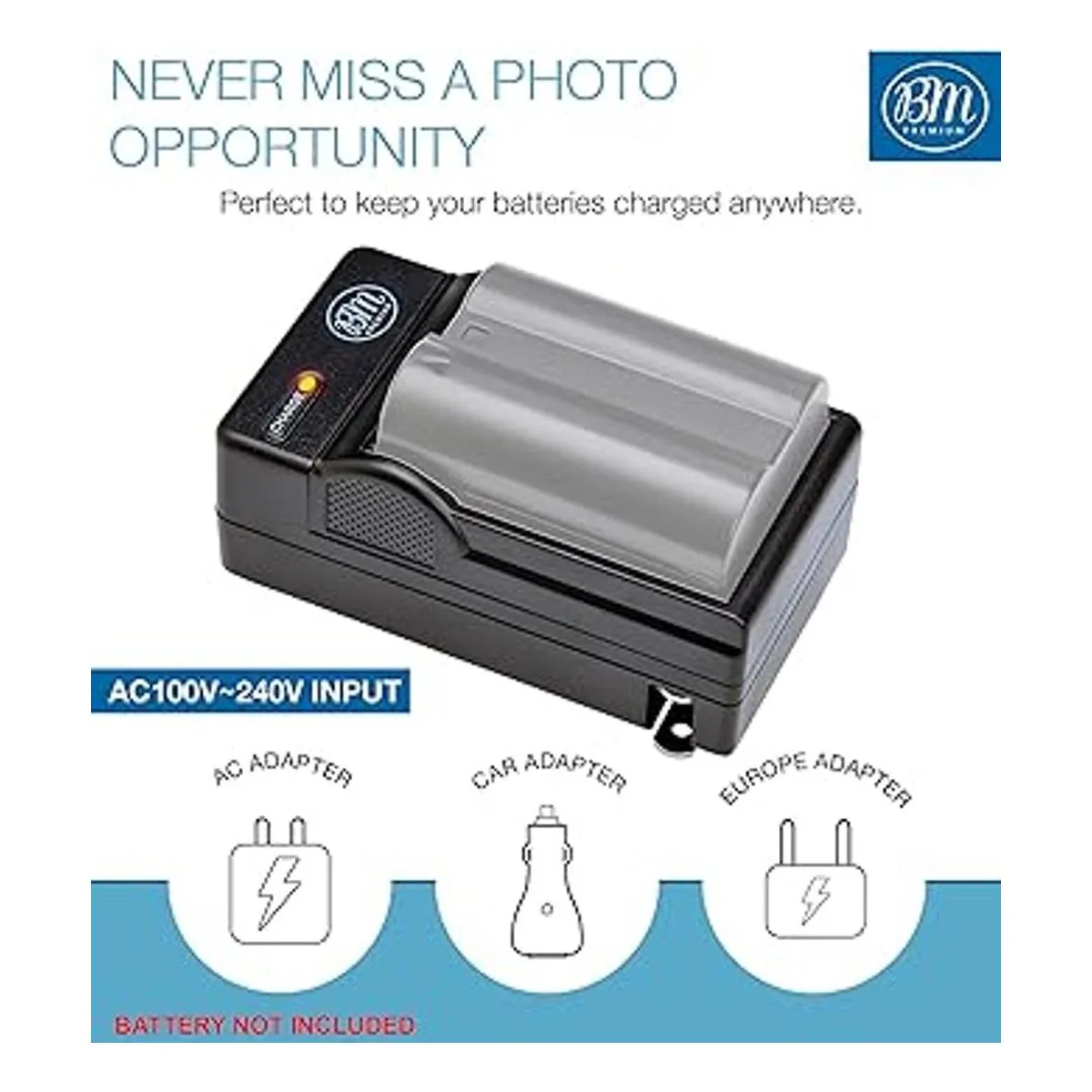 BM Premium ENEL3 ENEL3E Cargador de batería para cámaras_2