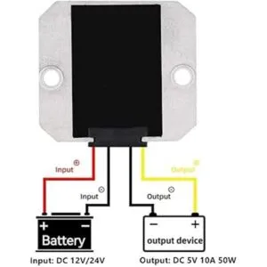 10A 50W DCDC 12V 24V a 5V convertidor regulador de disco_4