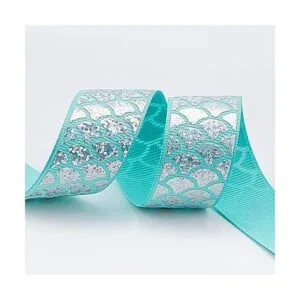 FINGERINSPIRE Cinta de sirena de 10 yardas color azul_4