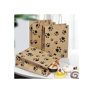 Blulu 20 bolsas de regalo con estampado de pata de_6