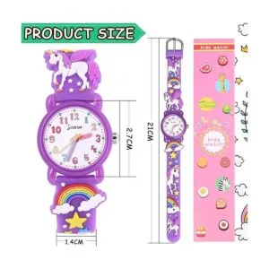 VAPCUFF Reloj para niñas Reloj impermeable de dibujos_4