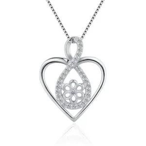LGSY Colgante de plata de ley con forma de corazón de_1
