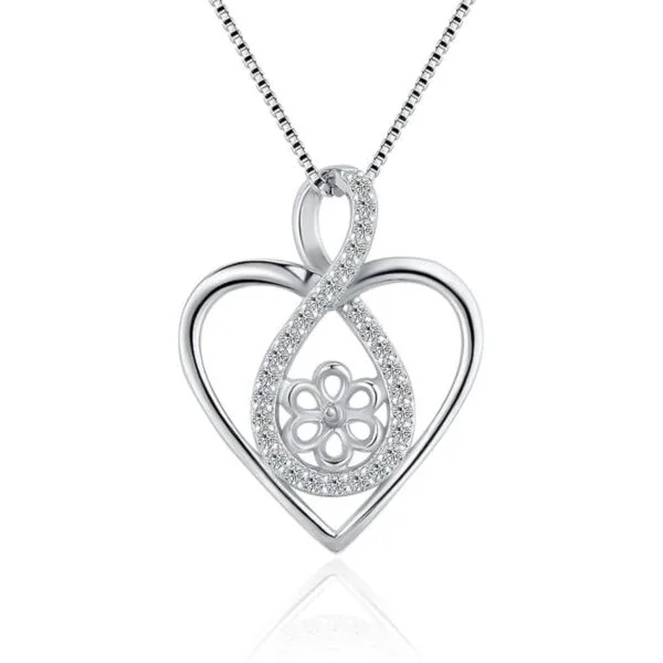 LGSY Colgante de plata de ley con forma de corazón de_1