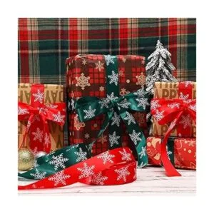 DECYOOL 4 rollos de 100 yardas de cinta de copo de nieve_3