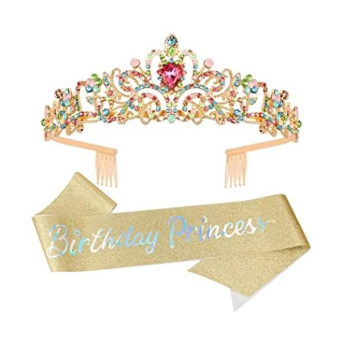 Tiara de cumpleaños corona para niñas corona de princesa_1