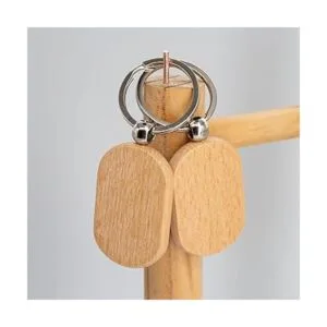 TFoRibbon Llavero de madera en blanco rectangular_5