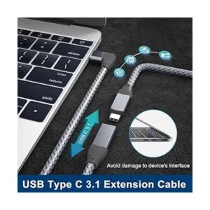 Itramax Cable de extensión USB C de ángulo recto de 6.6_6