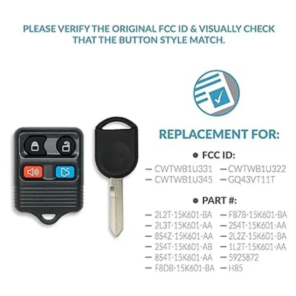Keyless2Go Repuesto para llave de coche remoto de entrada_4