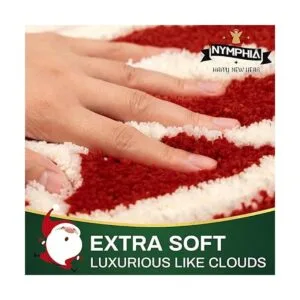 Nymphia Tapete de baño de Navidad decoración de baño de_2