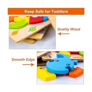 SKYFIELD Rompecabezas de madera para niños y niñas de 1 a_3