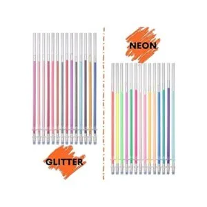 Toyandona Juego de 100 bolígrafos de gel con purpurina de_3
