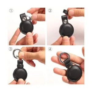 KEEPXYZ Soporte para AirTag de piel auténtica adecuado_2