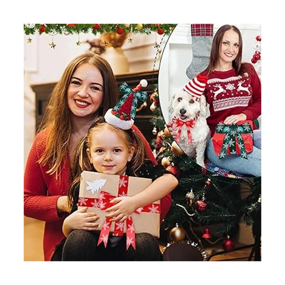 DECYOOL 4 rollos de 100 yardas de cinta de copo de nieve_6