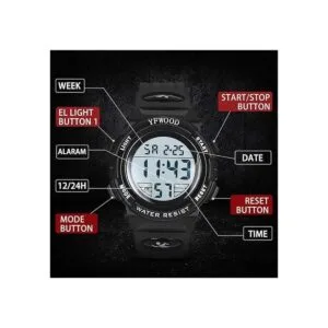 Reloj digital para niños impermeable con LED con_3