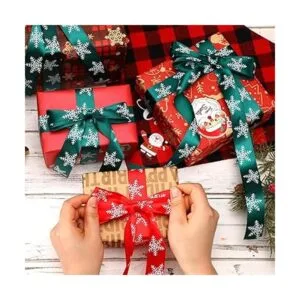 DECYOOL 4 rollos de 100 yardas de cinta de copo de nieve_4