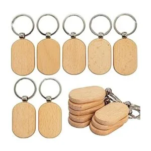 TFoRibbon Llavero de madera en blanco rectangular_1