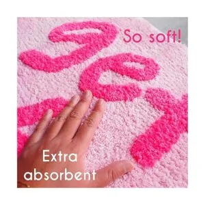 Get Naked Tapete de baño rosa divertido y lindo tapete de_2