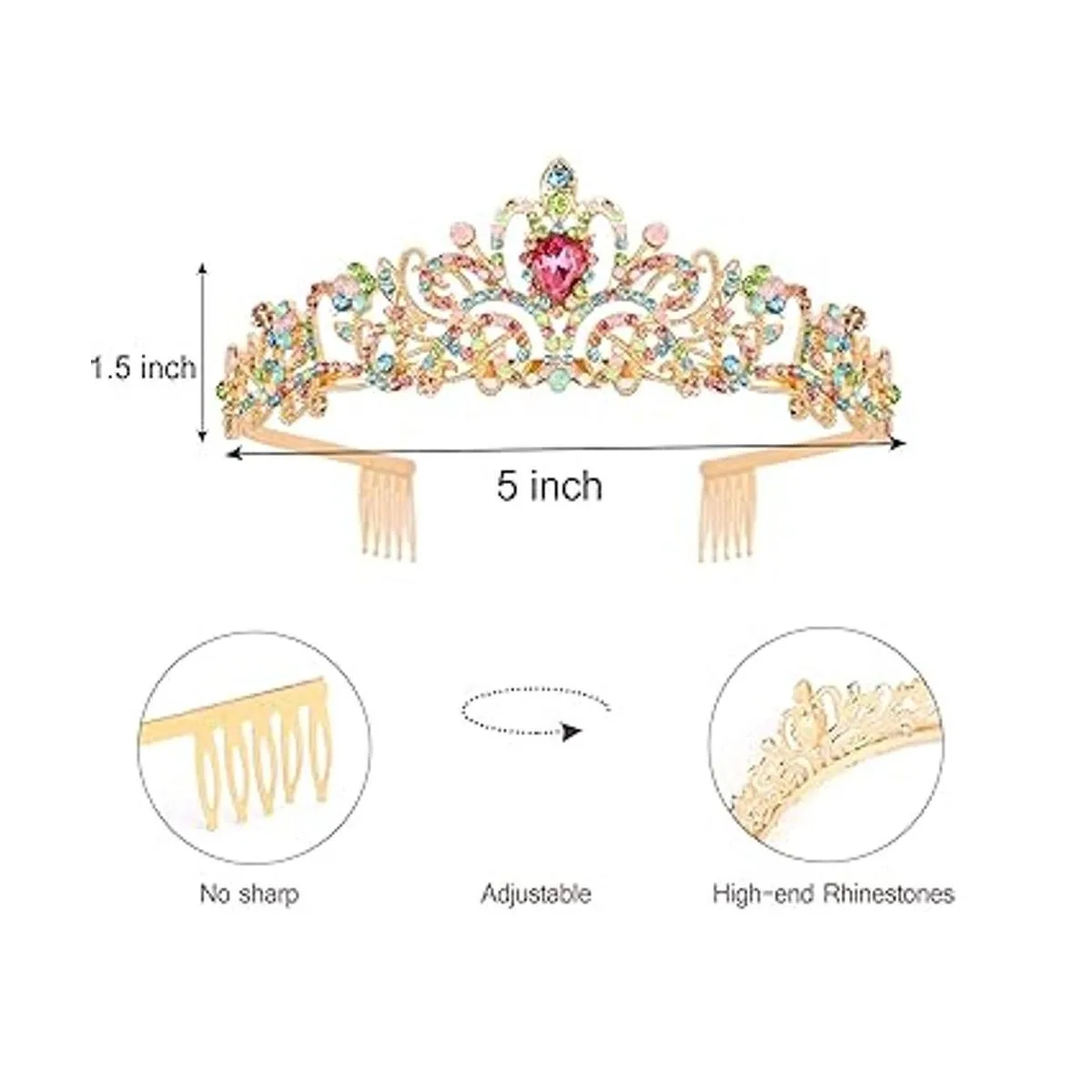 Tiara de cumpleaños corona para niñas corona de princesa_6