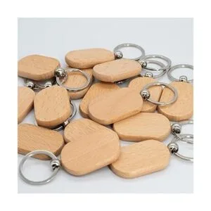 TFoRibbon Llavero de madera en blanco rectangular_6