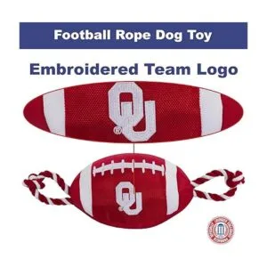Pets First NCAA Oklahoma Sooners juguete de fútbol_4