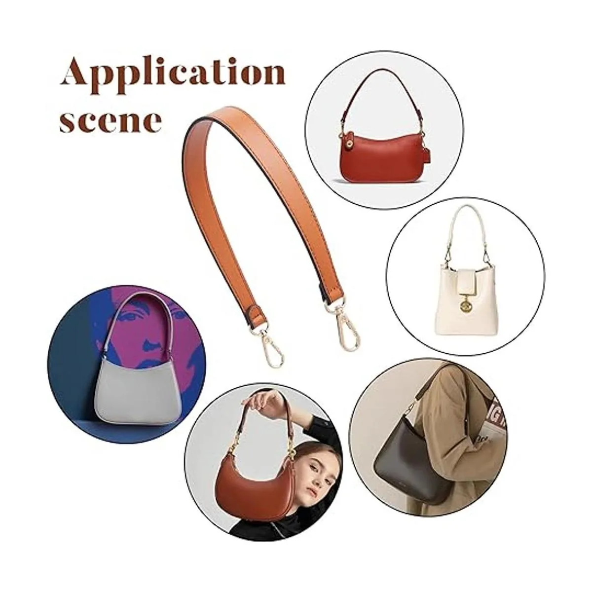 WADORN Mango de cuero para bolso correa de cuero_3