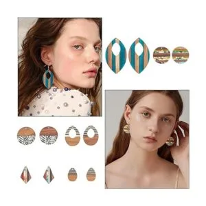 PH PandaHall 6 estilos de colgantes de madera de resina_3