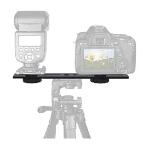 Zeetain Soporte de trípode dual Speedlite barra de_2