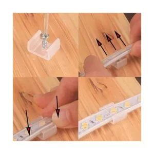 Ginyrerd 120 clips de luz LED de neón de montaje de_4