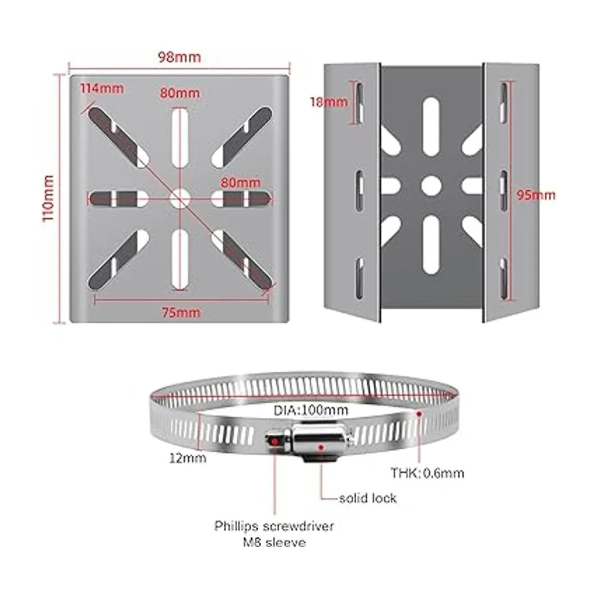 WiTi Soporte universal de montaje en poste vertical para_3