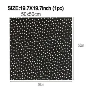 OZXCHIXU 7 unidslote negro serie floral algodón artesanía_5