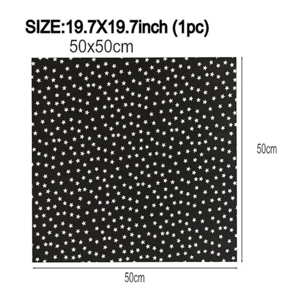 OZXCHIXU 7 unidslote negro serie floral algodón artesanía_5