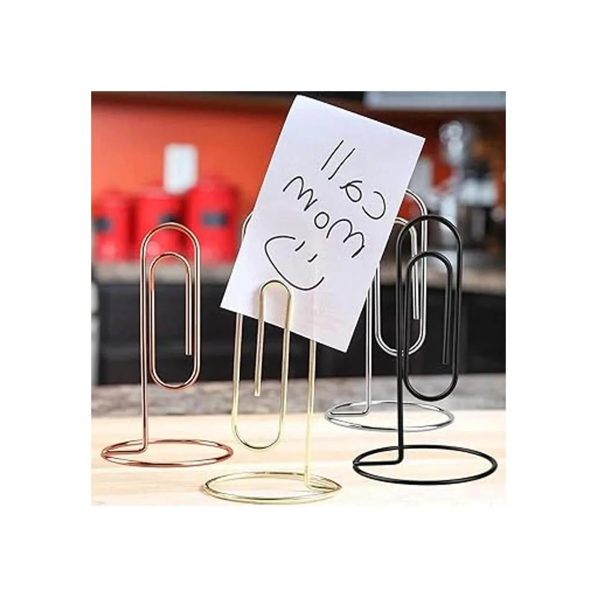 Soporte para notas de escritorio 4 piezas clip de papel_5