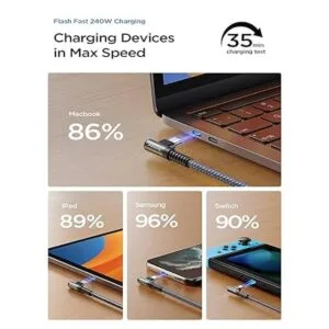 Cable USB C a USB C de 240 W de 6.6 pies2 unidades cable_4