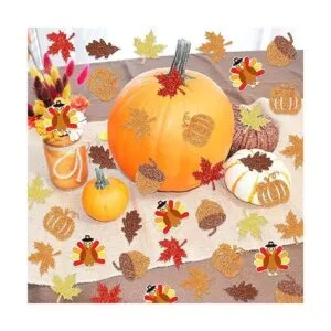 Confeti de pavo de Acción de Gracias confeti de hojas de_2