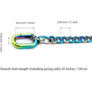Correa de cadena arcoíris de 47 pulgadas 47.2 in cadenas_2