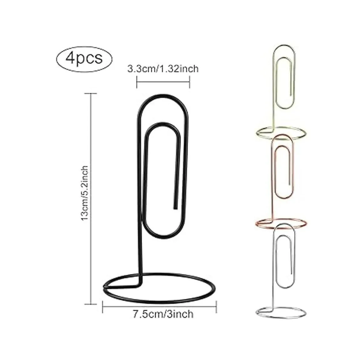 Soporte para notas de escritorio 4 piezas clip de papel_2