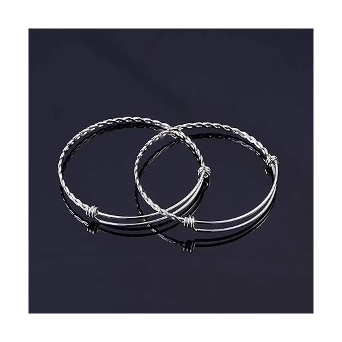 PH PandaHall Pulsera ajustable de acero inoxidable 2.5_2