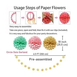 Cartel de decoración de feliz cumpleaños rosa y dorado_6