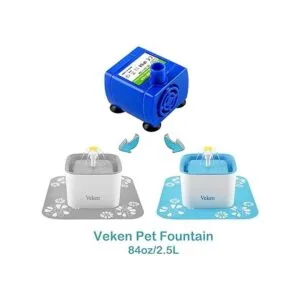 Veken Bomba de repuesto para fuente de agua para gatos_2