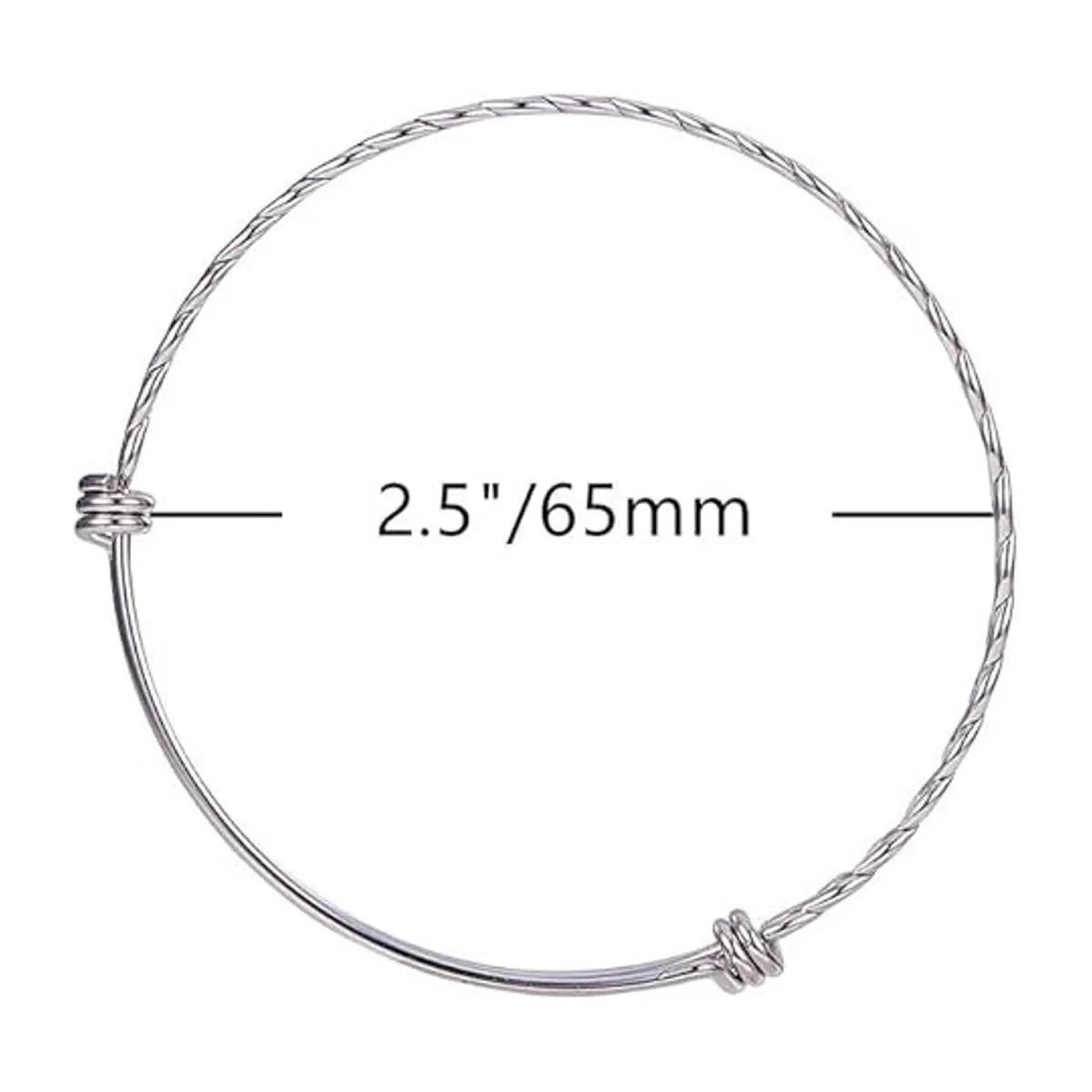 PH PandaHall Pulsera ajustable de acero inoxidable 2.5_3