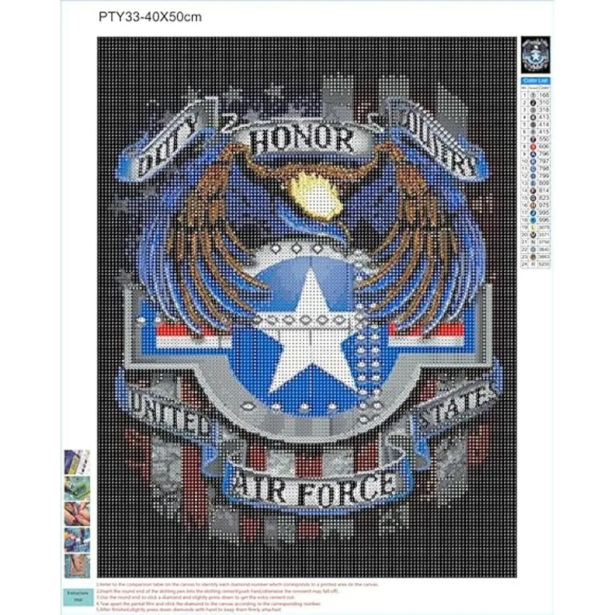 HONGJIE Kits de pintura de diamantes 5D por números_2