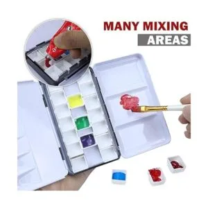 DUGATO Paleta de acuarela vacía con tapa paleta plegable_4