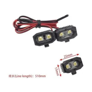 DKKY RC Luz de parachoques con 2 luces LED dobles con_2