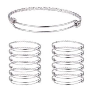 PH PandaHall Pulsera ajustable de acero inoxidable 2.5_1