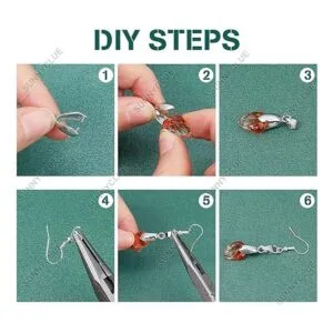 SUNNYCLUE 1 caja de 5 tamaños de latón para colgar en la_4