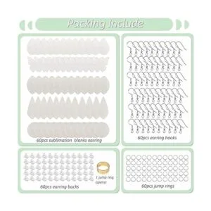 SHUANGART Kit de fabricación de 60 aretes de cuero_3